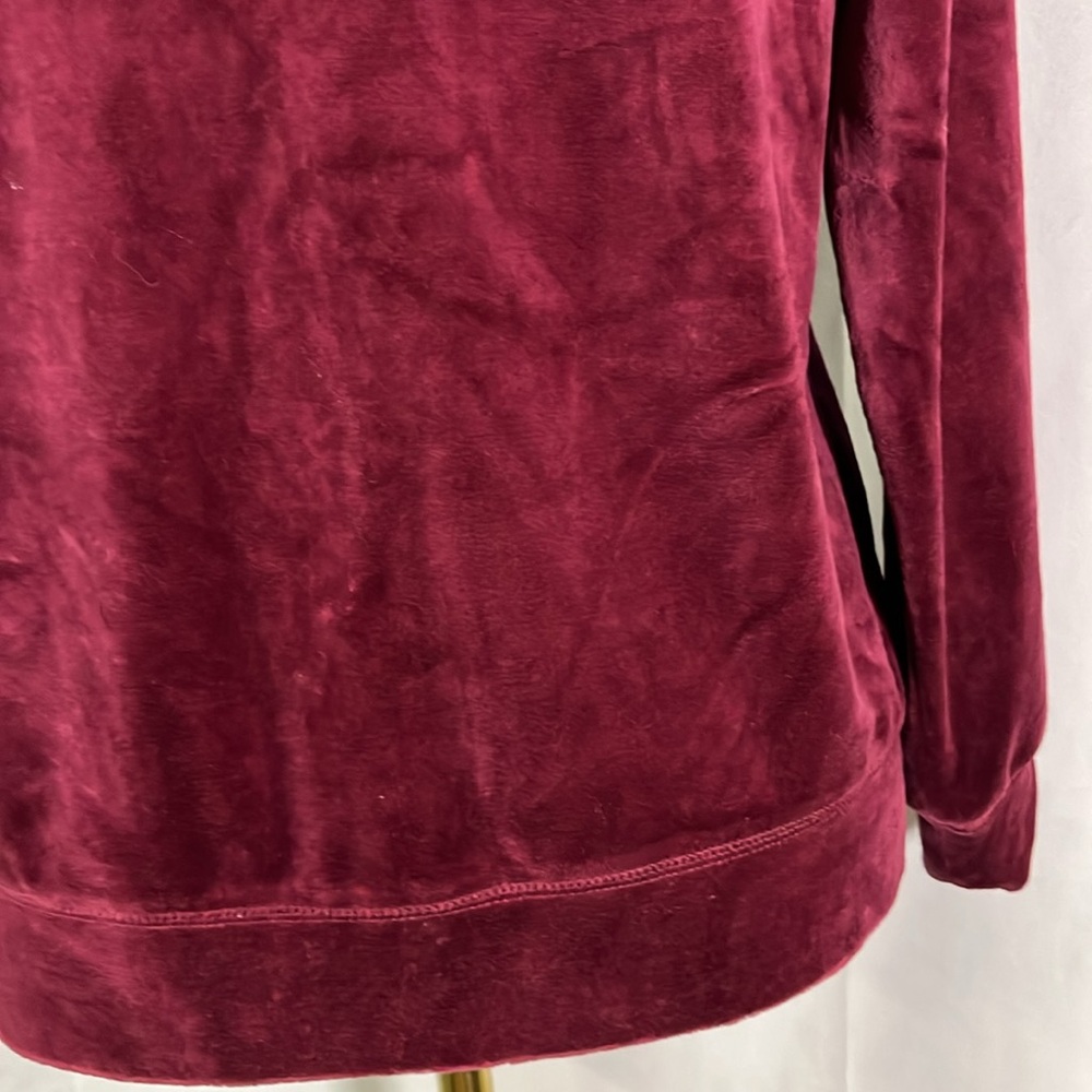 NWT Exertek French Merlot Red Zip Front Velour Jacket - Picture 14 of 16
